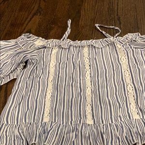 American Eagle Ruffle Cold Shoulder Tank